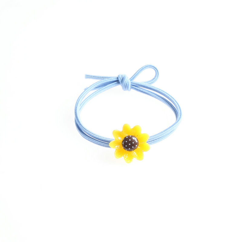 Fashionable, simple and sweet children's hair bands, hair ties and hair accessories, girlish sunflower high-elasticity hair ties and elastic hair bands Item Picture