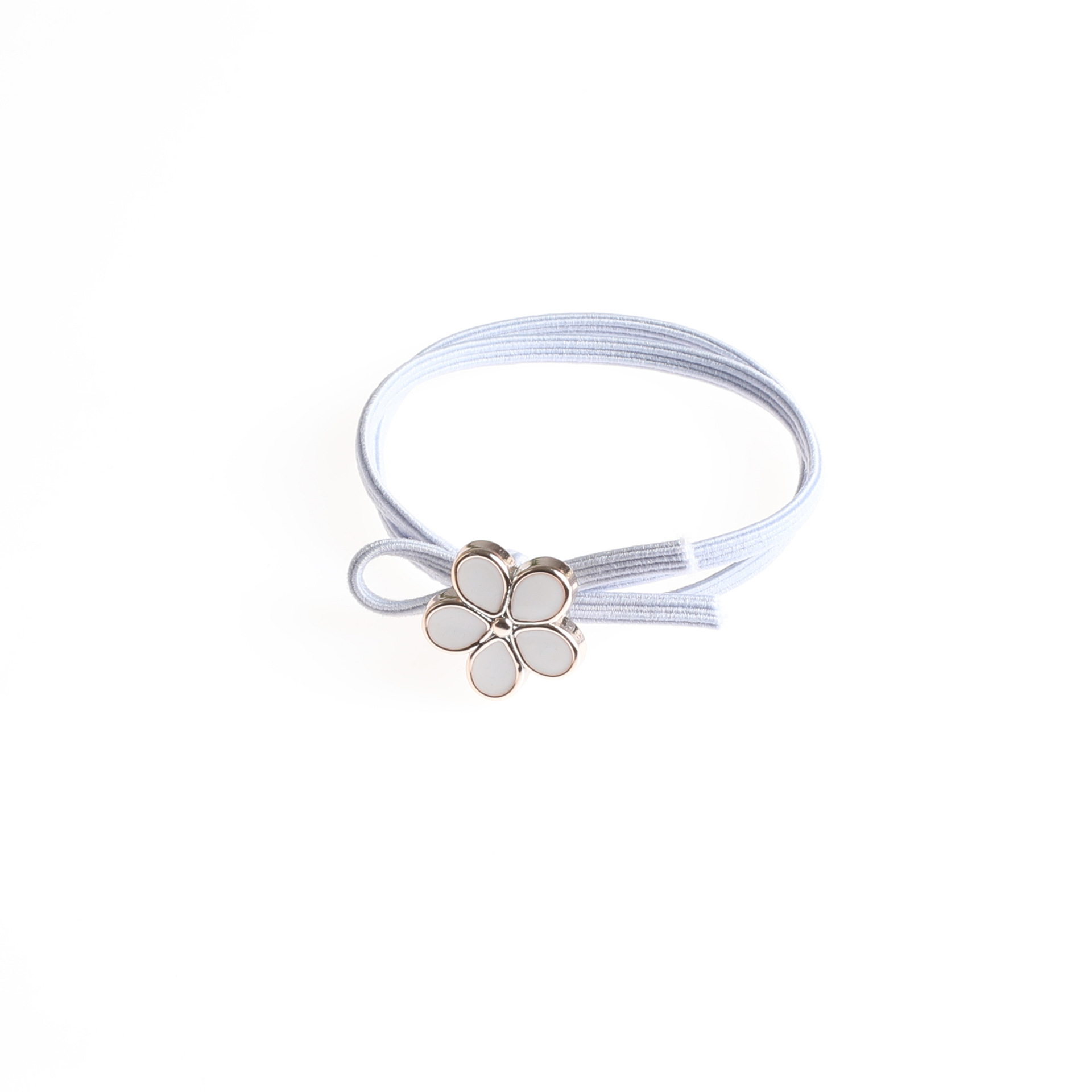 Korean version simple five-petal flower hair band, popular hair tie, flower hair tie, women's hair tie, rubber band wholesale supply in Yiwu Item Picture