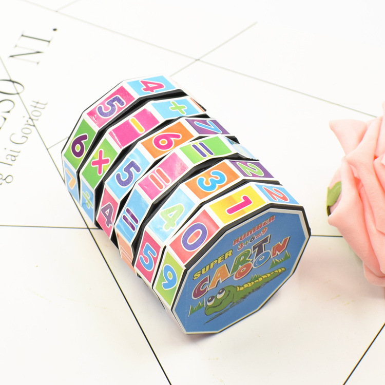 Children's educational toys, early childhood education arithmetic Rubik's Cube, addition, subtraction, multiplication, division, detachable cylindrical number Rubik's cube, primary school students