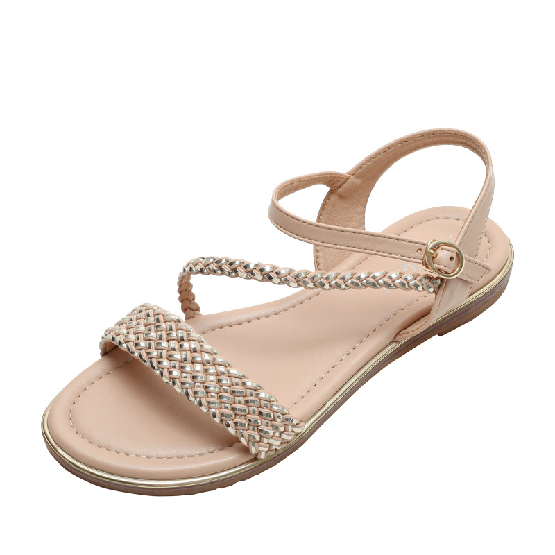 Women's Summer New Comfortable Fashion Sandals Woven Line Strap Roman Sandals Sandal2022 Item Picture