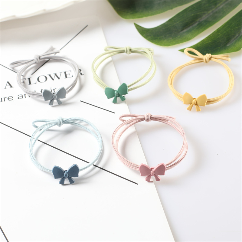 Korean style hair ties, butterfly hair ties, hair rubber bands, couple hair bands, high-elasticity bow ties, hair ties, 2-yuan store hair accessories wholesale details Picture