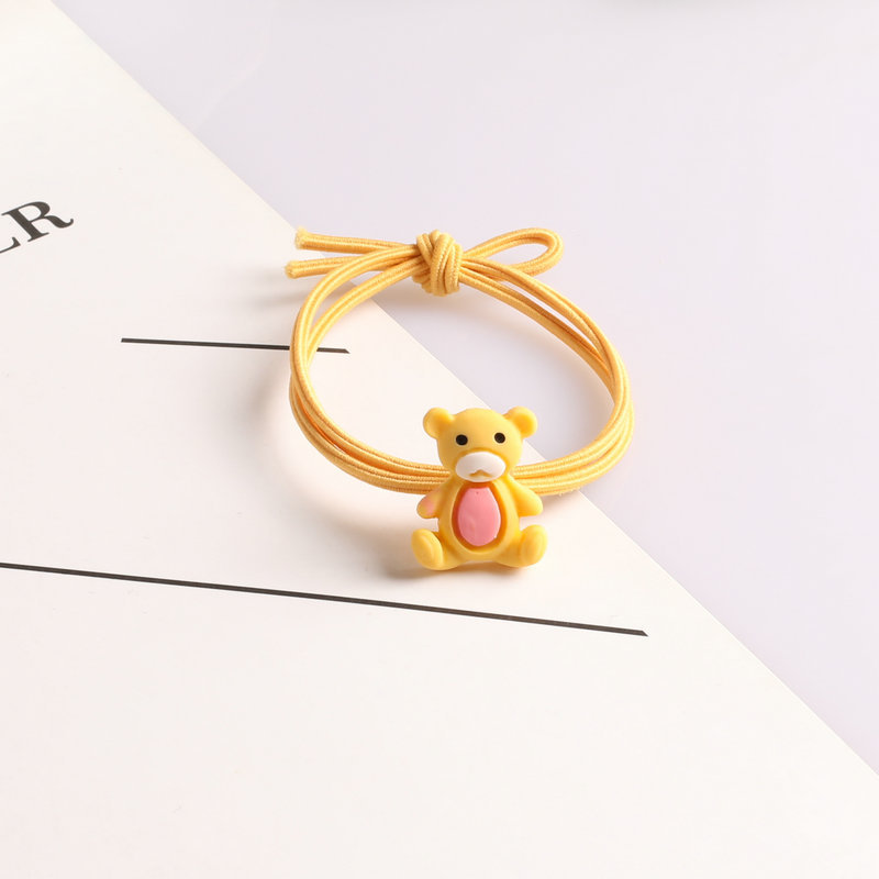Little Bear rubber band hair tie cartoon cute hair tie high elasticity stylish hair tie wholesale Specification image