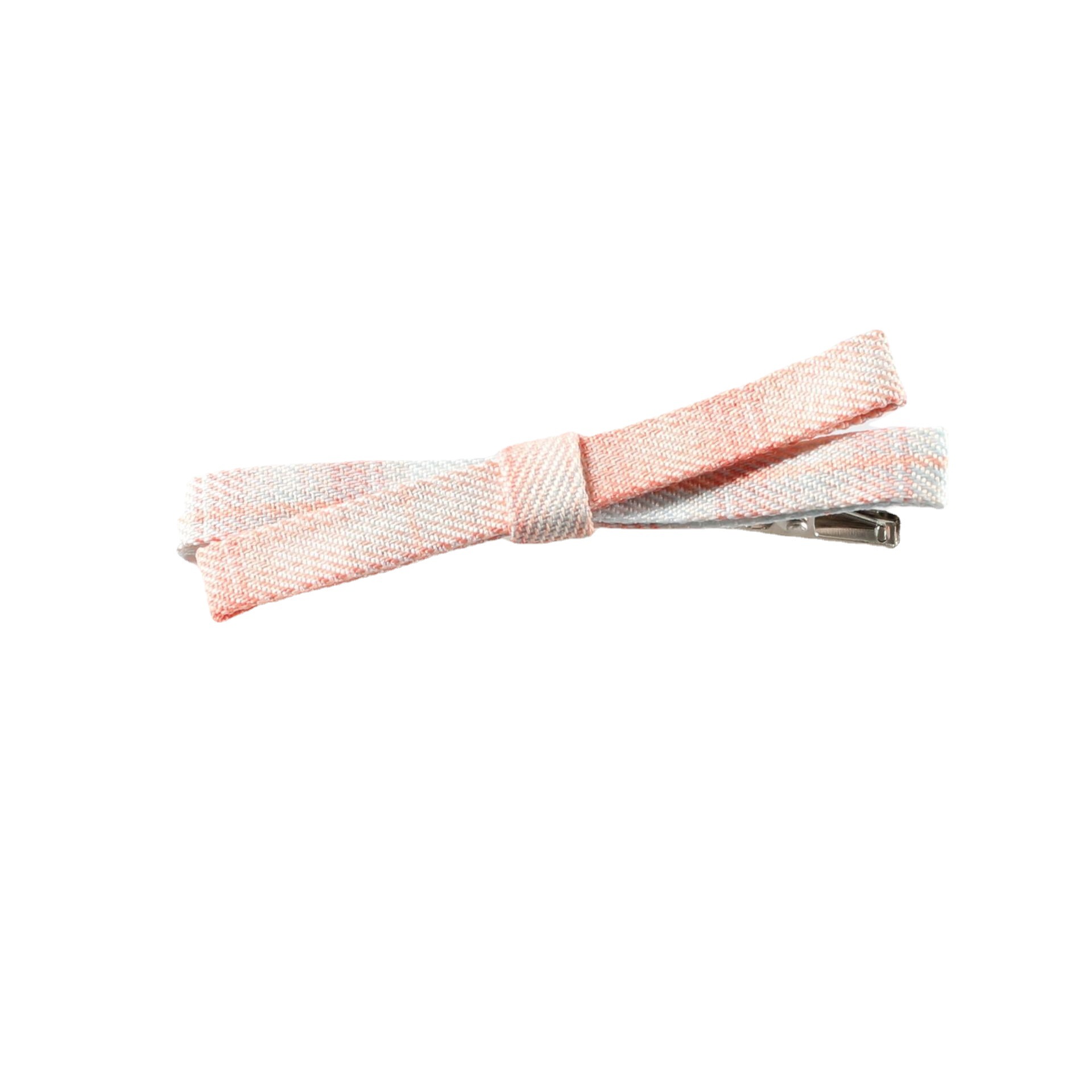JK checkered hair clips, duckbill clips, crossed bow hair clips, hair accessories, uniform fabric, Korean style clips, headwear wholesale Item Picture