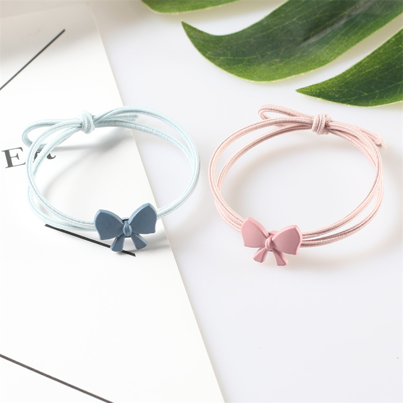 Korean style hair ties, butterfly hair ties, hair rubber bands, couple hair bands, high-elasticity bow ties, hair ties, 2-yuan store hair accessories wholesale Specification image