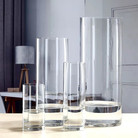 特大号花瓶简约玻璃透明落地摆件客厅餐桌水竹富贵竹干花插花直筒