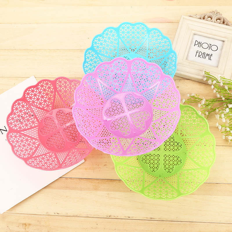 Love candy tray lace peach fruit tray plastic fruit tray candy tray snack basket 1 yuan source 2 yuan wholesale