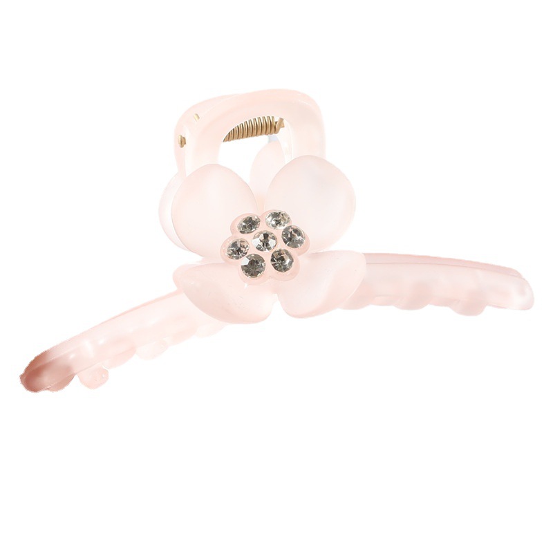 11cm new European and American fashion hair accessory headwear, flower grabber, frosted transparent jelly color, sweet and girlish Item Picture