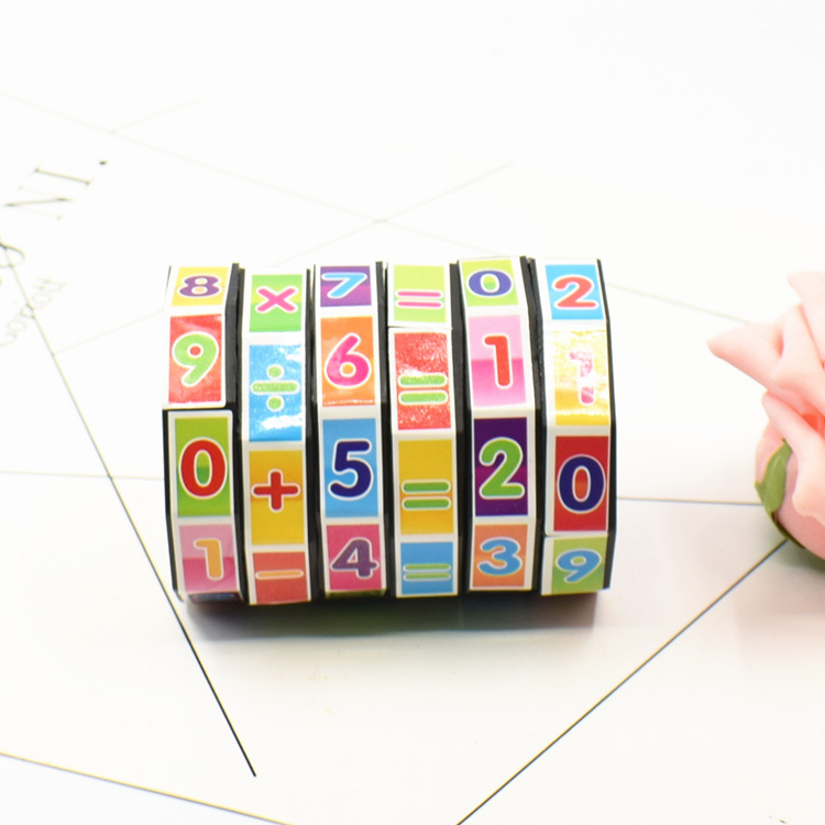 Children's educational toys, early childhood education arithmetic Rubik's Cube, addition, subtraction, multiplication, division, detachable cylindrical number Rubik's cube, primary school students Specification image