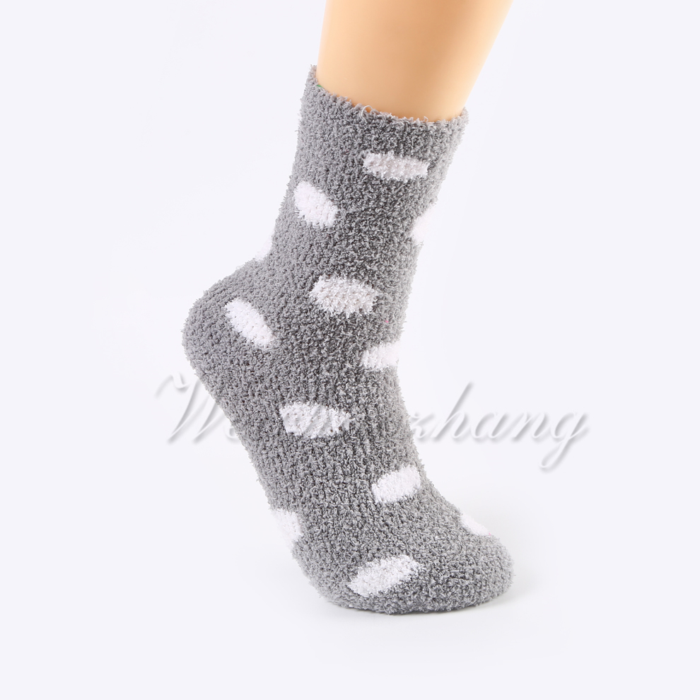 Warm, loose, mixed-color winter socks, women's socks, mid-calf floor socks, towel, coral fleece and fleece, sleep and home socks Specification image
