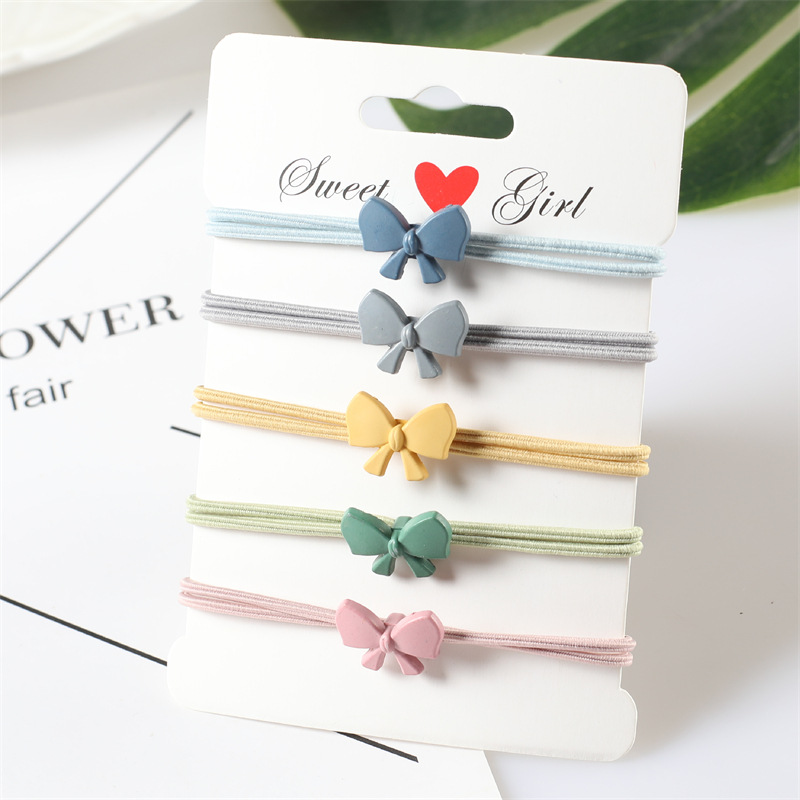 Korean style hair ties, butterfly hair ties, hair rubber bands, couple hair bands, high-elasticity bow ties, hair ties, 2-yuan store hair accessories wholesale