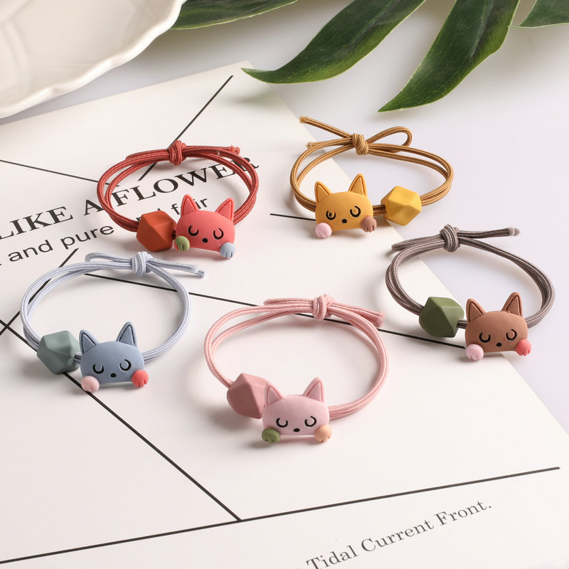 Wholesale of new Korean-style hair accessories. Little fox cartoon, super cute, hair tie, hair band, little animal, hair rope and hair band details Picture