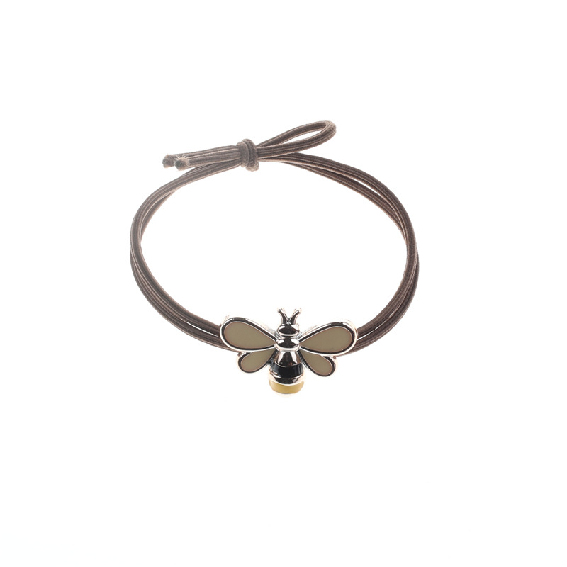 Wholesale supply of Korean style Instagram popular hair bands, bee + flower hair ties, high-elasticity hair ties, rubber bands and hair accessories Item Picture