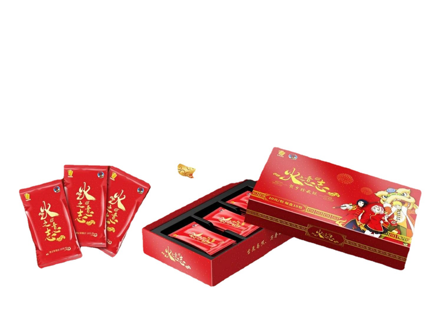 "Little Dinosaur Naruto: Will to Fire New Year's Edition 10-yuan Anime Peripheral Uzumaki Ningren Card. Item Picture
