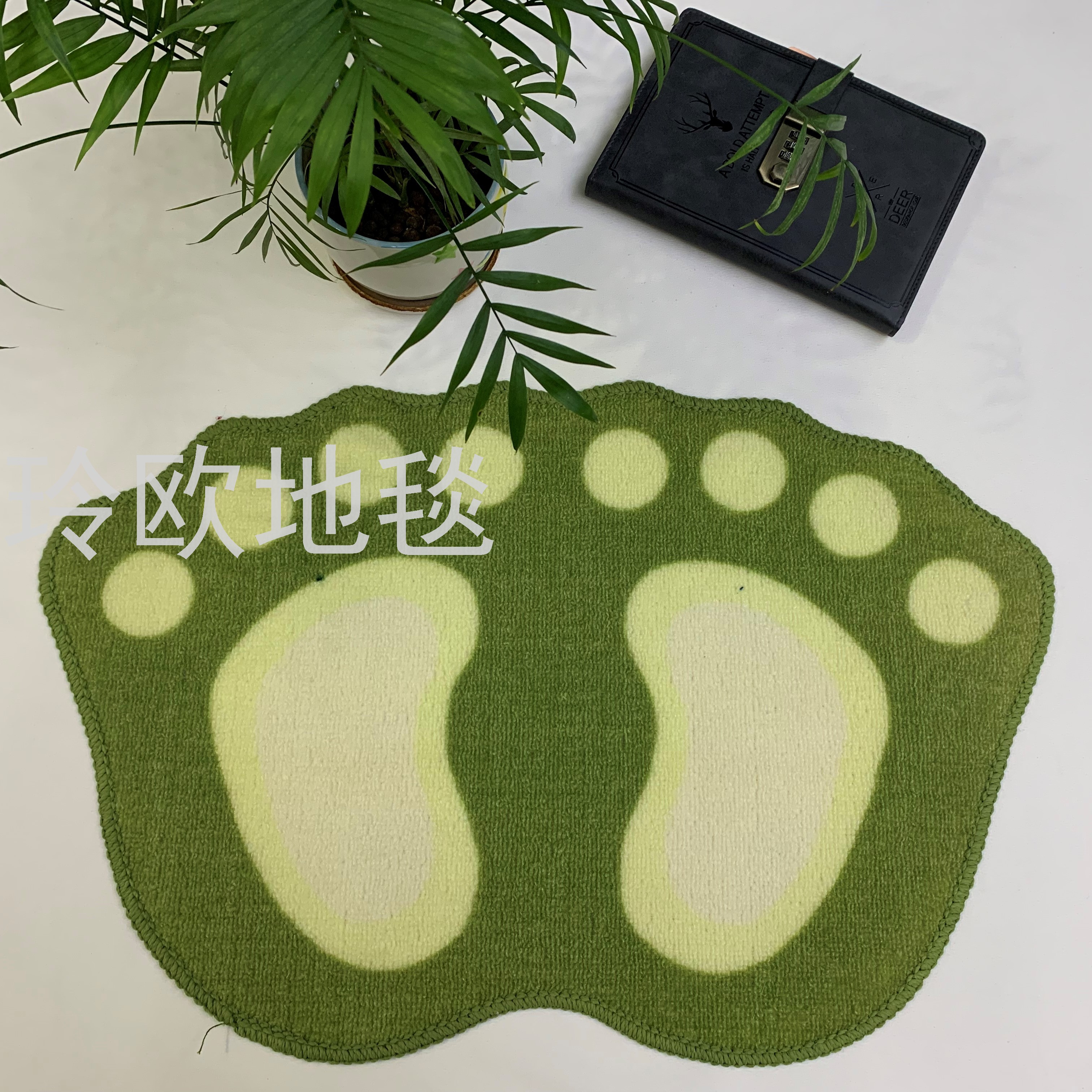 Ling Ou living room bedroom sofa tea table carpet door mat foot mat bathroom absorbent lovely big foot mat Specification drawing