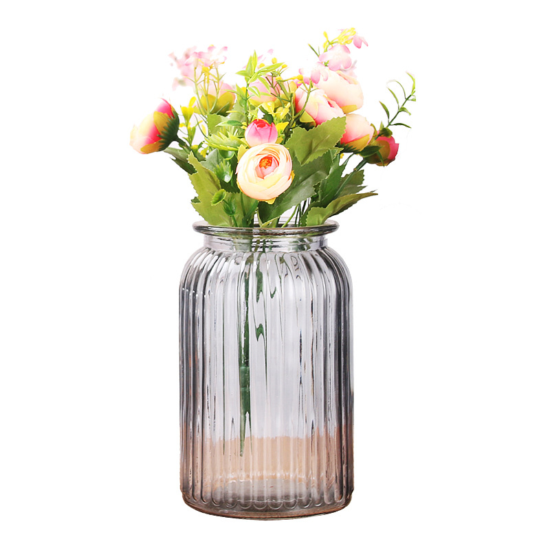 创意玻璃花瓶现代简约花瓶插花瓶水培花瓶家居竖纹装饰花瓶摆件详情图4
