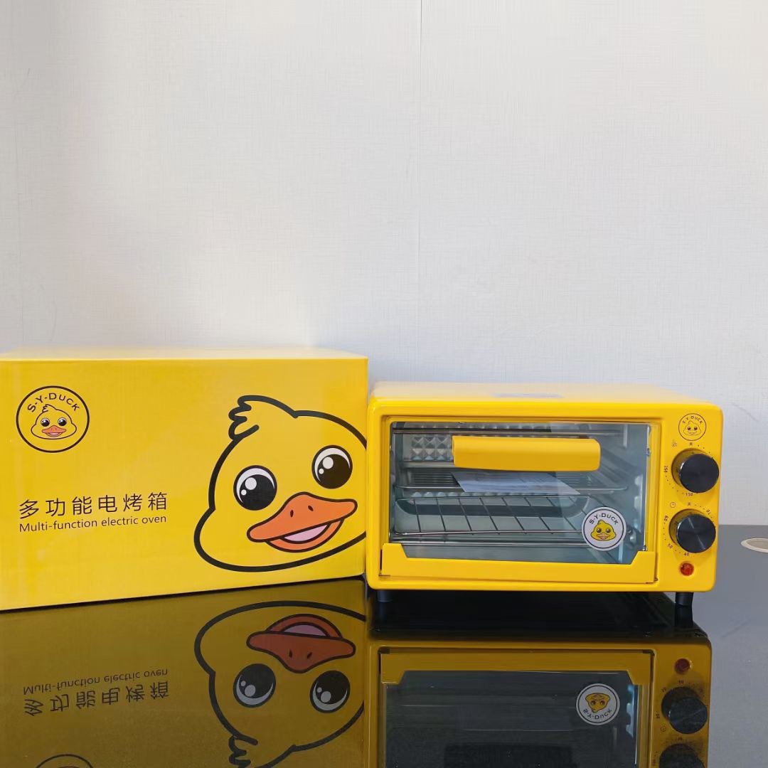 SY-DUCK小黄鸭家用电烤箱12L小型高配烘焙炉网红小烤箱厨房电器
