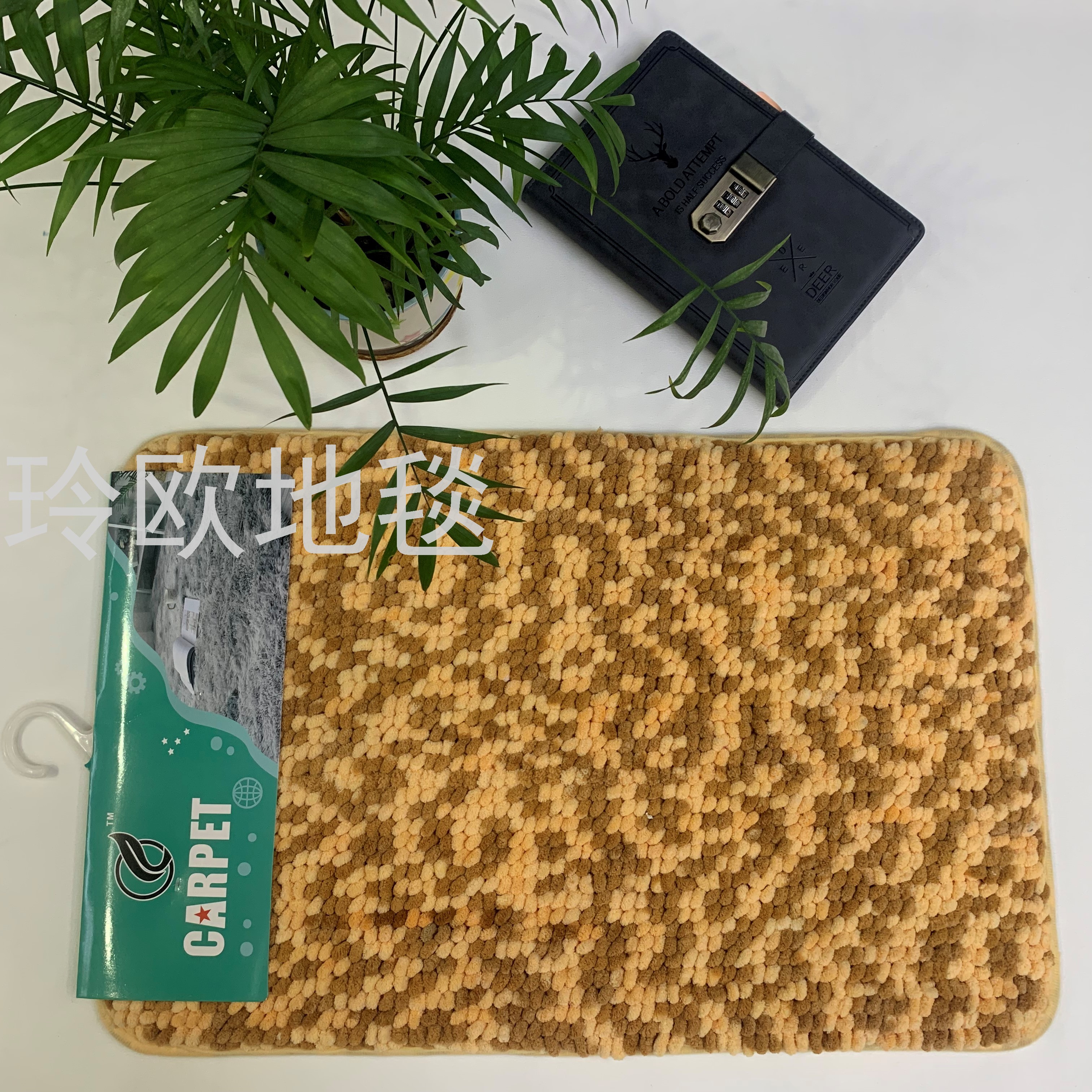 Ling European-style simple rich star Chenille wool carpet floor mat living room bathroom absorbent non-slip carpet details Picture