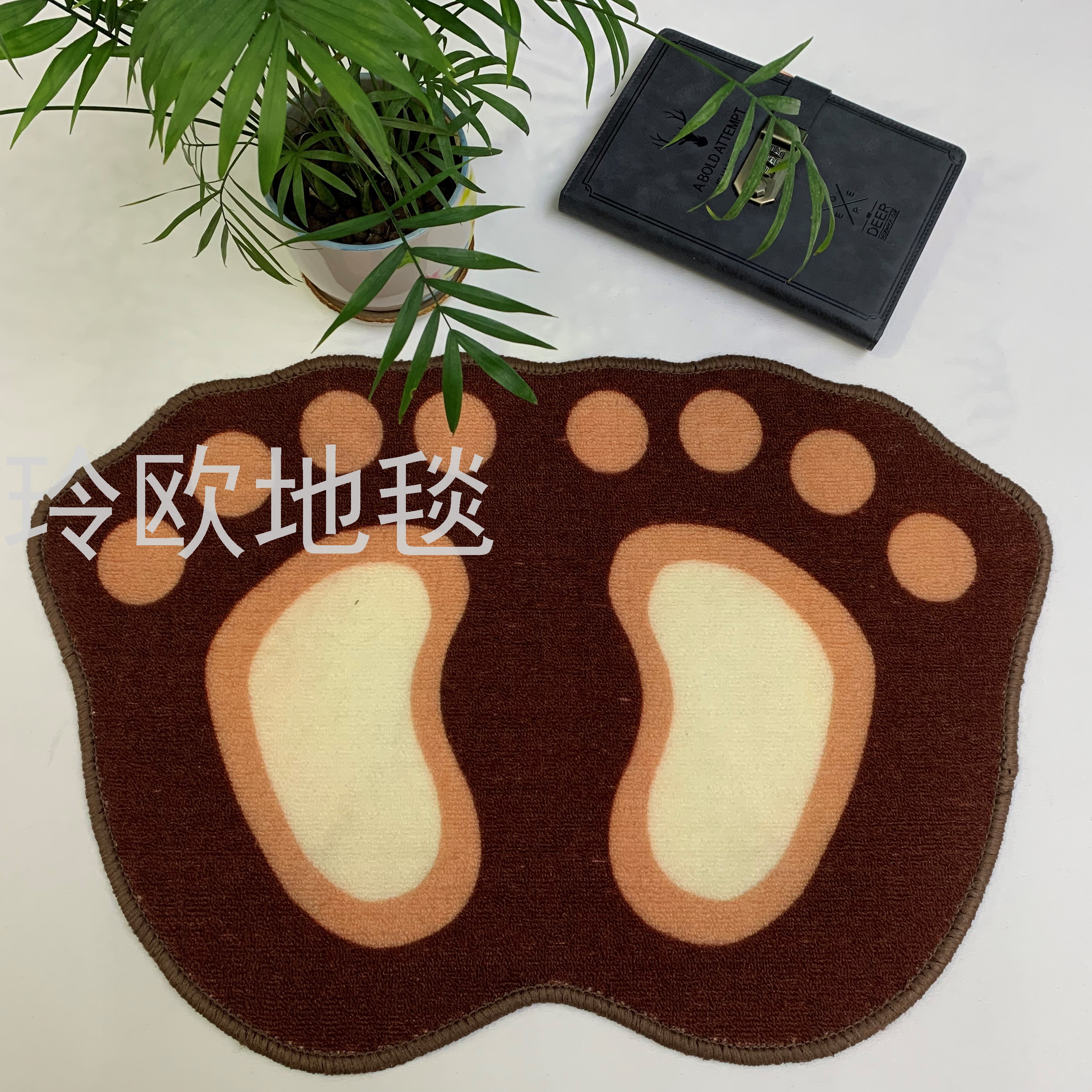 Ling Ou living room bedroom sofa tea table carpet door mat foot mat bathroom absorbent lovely big foot mat details Picture