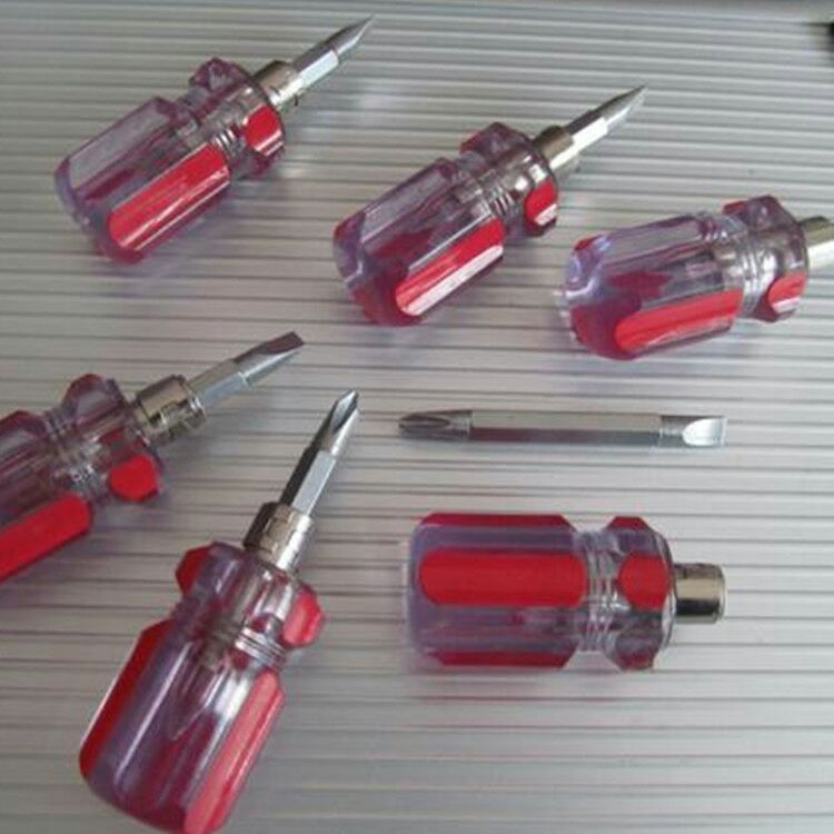 Cabezal de ráforo destornillador de doble uso cruz de una palabra cristal ajustable tornillo de cono lote herramientas de reparación de hardware