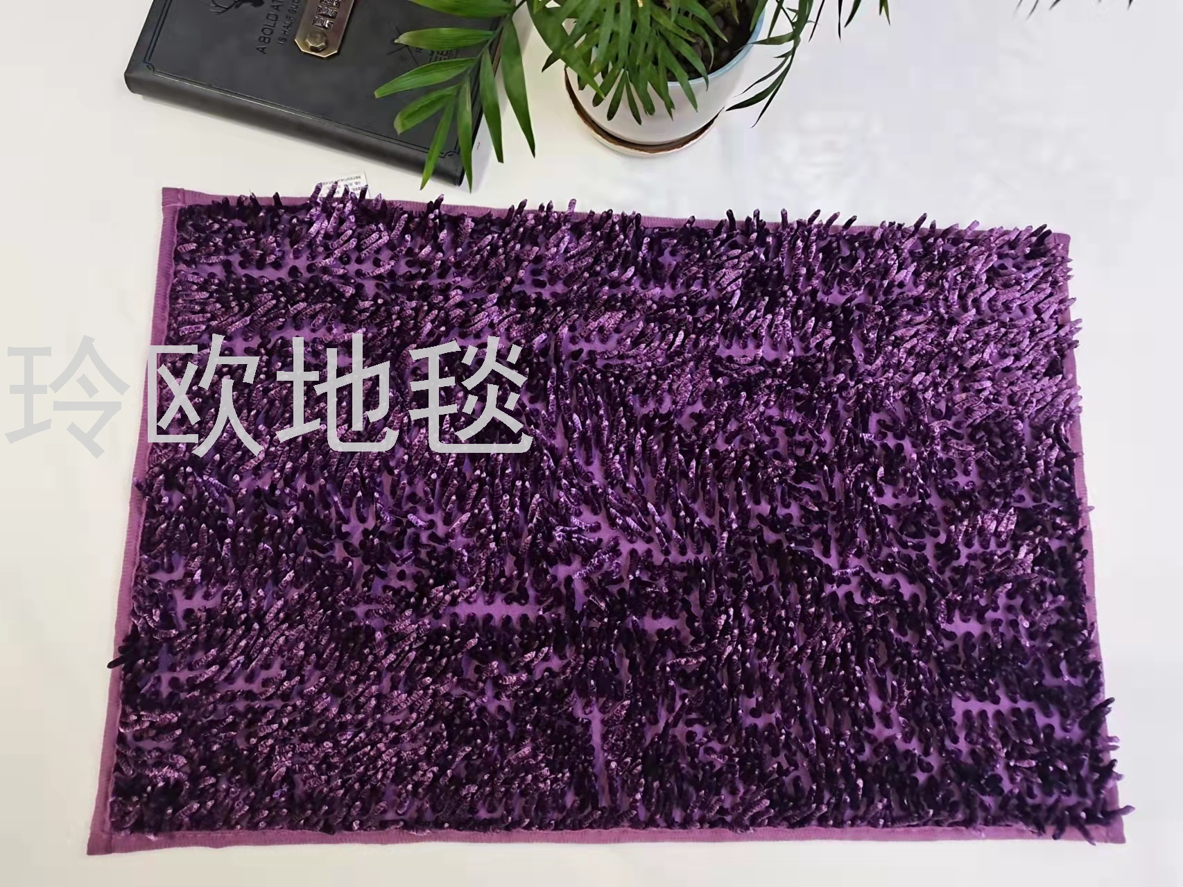 Lino gloss silk chenille carpet floor mat living room bathroom absorbent non-slip carpet Item Picture