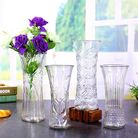 欧式大号玻璃透明花瓶 客厅摆件插花水培富贵竹百合干花落地饰品