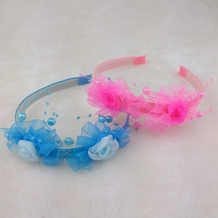 A2637 pearl two small flower headband, exquisite accessory. Wholesale headband for 2 yuan in Yiwu Application Scenario