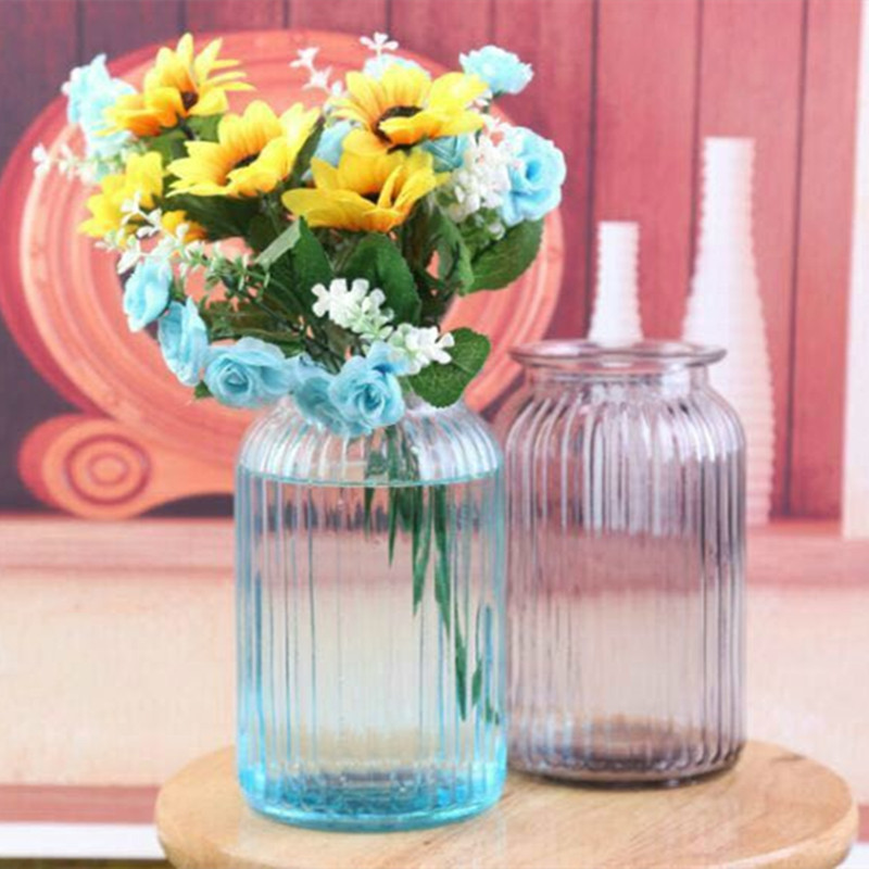 创意玻璃花瓶现代简约花瓶插花瓶水培花瓶家居竖纹装饰花瓶摆件详情图2
