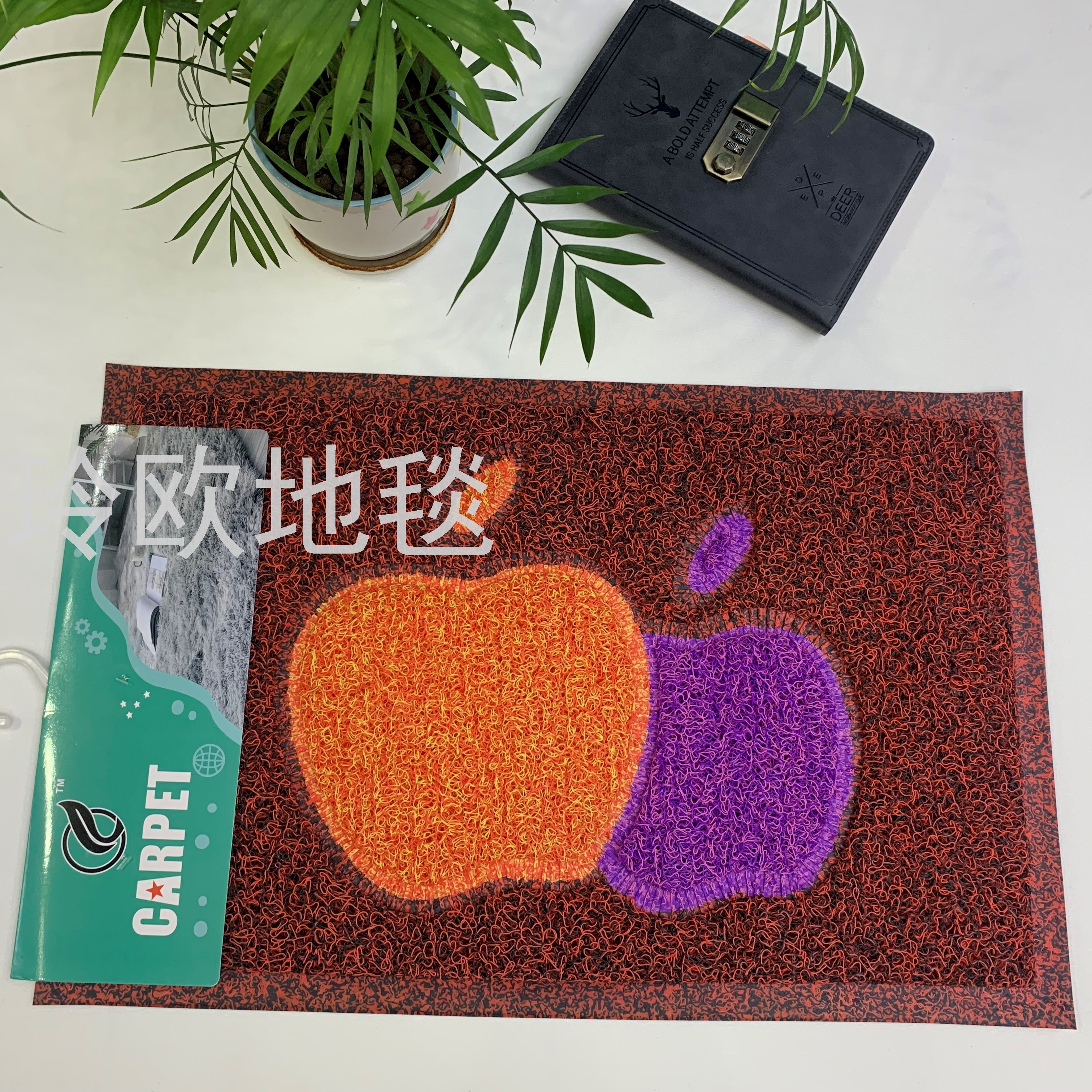Ling Ou living room bathroom bedroom door mat door mat two-color brushed non-slip carpet floor mat Specification drawing