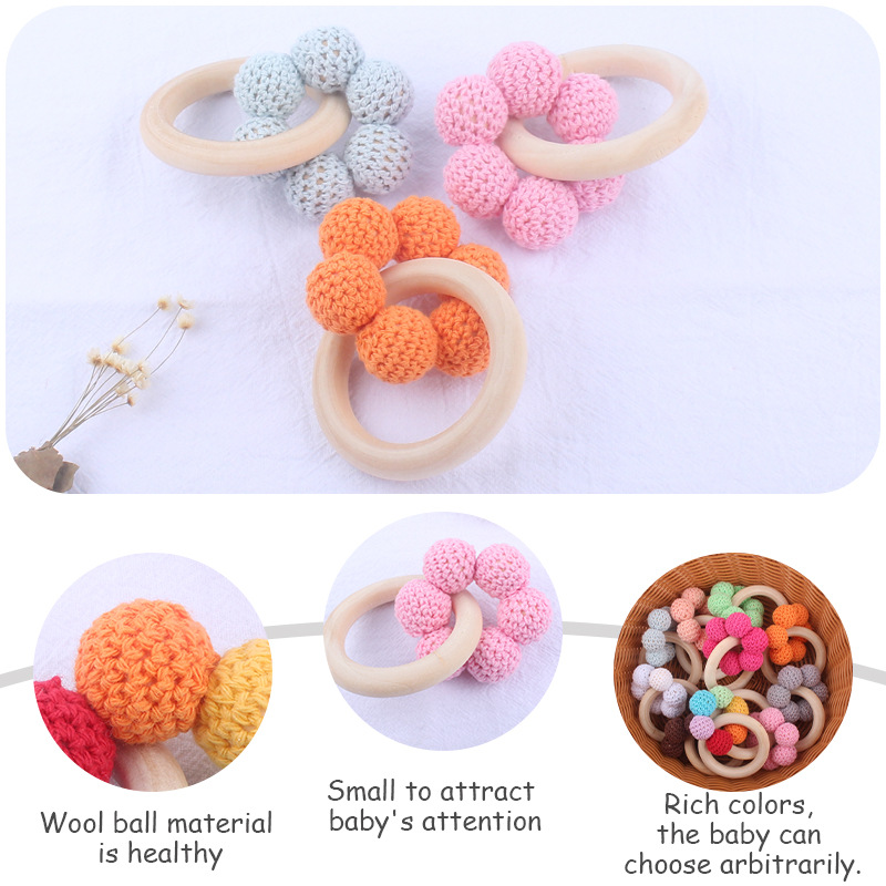 New infant and toddler products: Hemu teething band, baby yarn pearl-shaped toy, teething stick Specification image