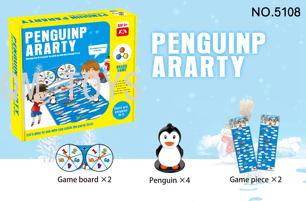 Penguin party pinch ball game show little genius magnetic ring game elephant play ball