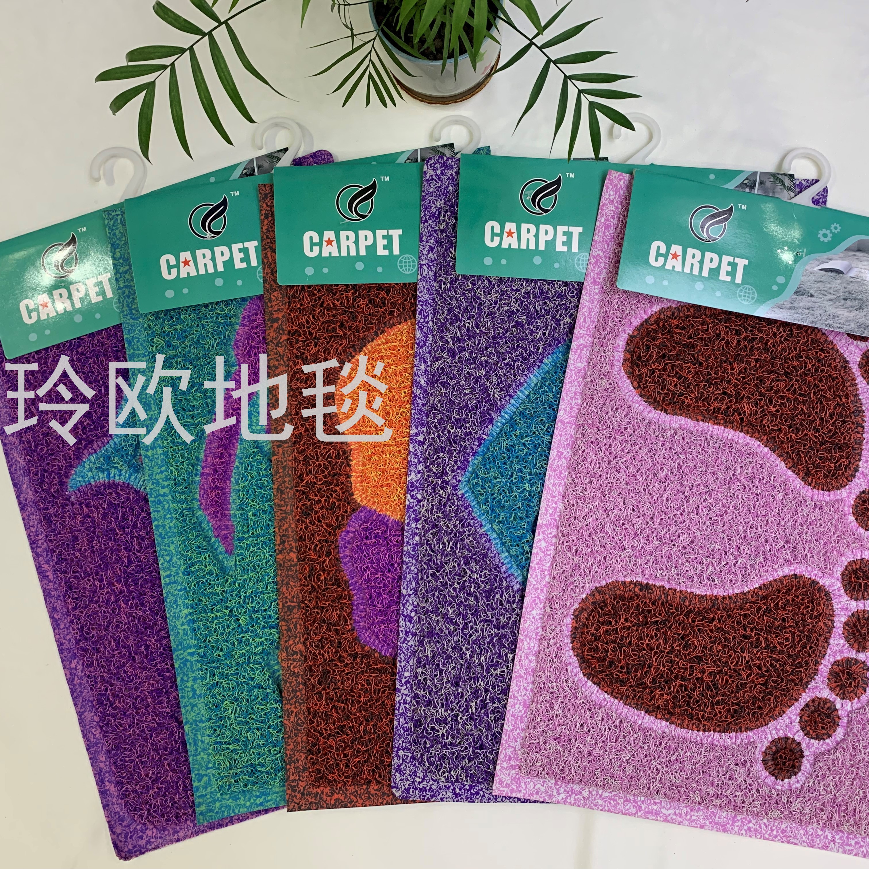 Ling Ou living room bathroom bedroom door mat door mat two-color brushed non-slip carpet floor mat Application Scenario
