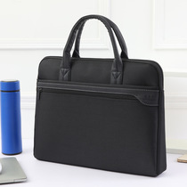 Cross-border office storage briefcase printed logo large capacity Oxford file bag computer handbag for men
