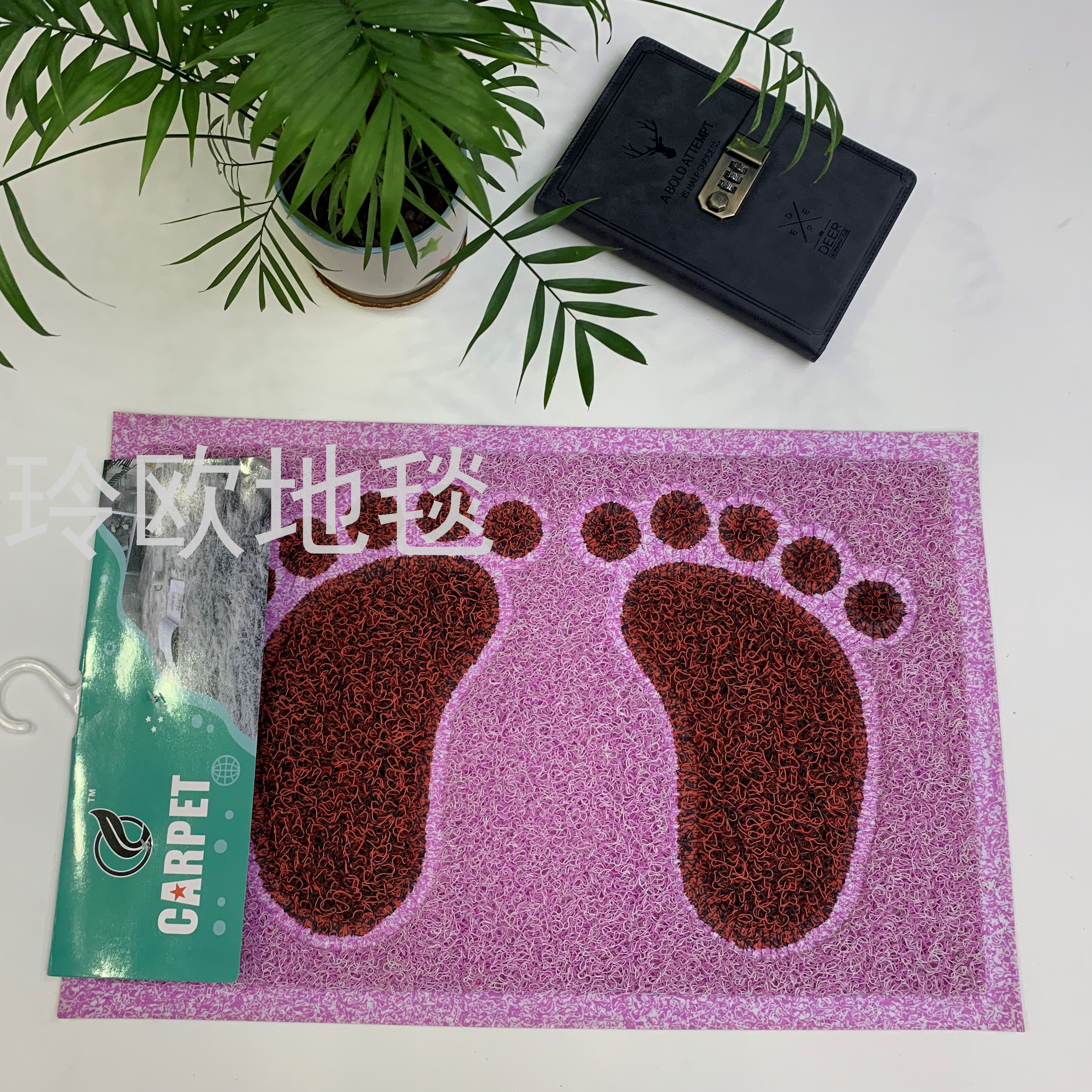 Ling Ou living room bathroom bedroom door mat door mat two-color brushed non-slip carpet floor mat Item Picture