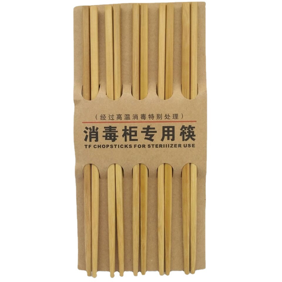 New eco-friendly and disinfected chopsticks, hot pot chopsticks, bamboo chopsticks, natural bamboo and wood unpainted chopsticks, 5 pairs, 10 pairs, hotel chopsticks Item Picture