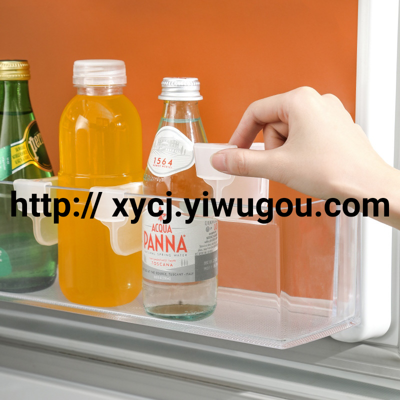 A multi-functional, freely adjustable snap-on storage box with classification and compartments for household refrigerators