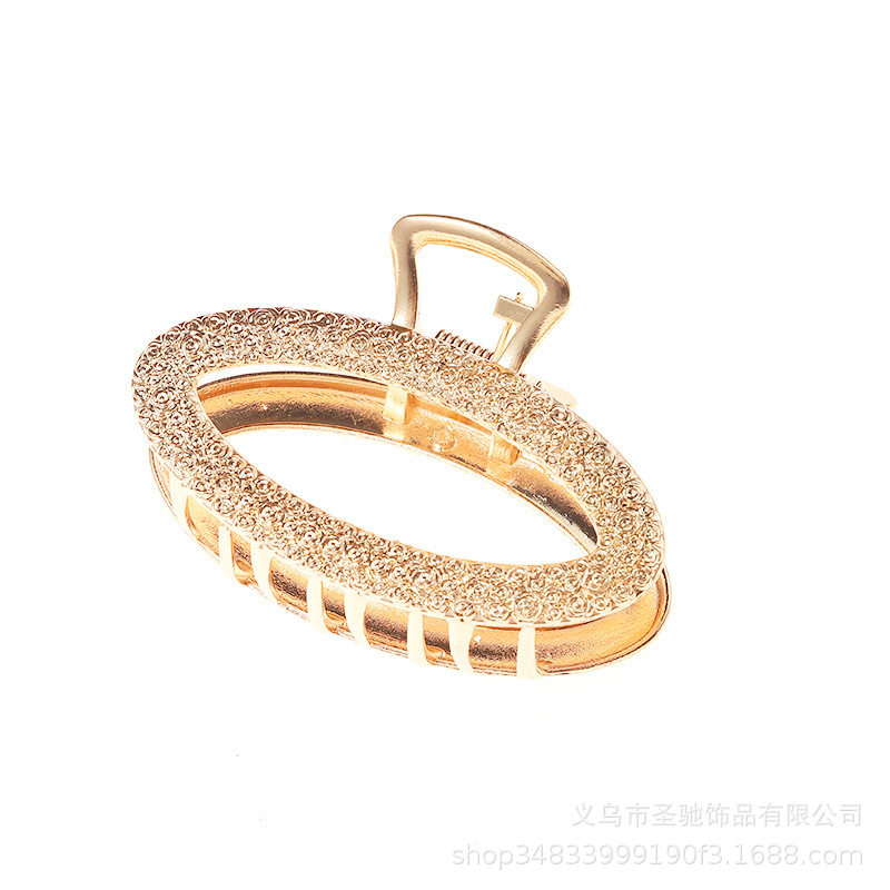Cross-border korean version alloy plating hairpin tarjeta de pelo simple influencer mujer pelo agarrar moda versátil chao-chan liu clip Item Picture