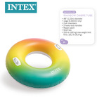 INTEX58202彩虹泳圈儿童把手游泳圈 厂家充气救生浮圈充气玩具现货批发