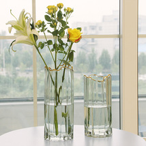 北欧玻璃花瓶透明简约创意客厅插花水养百合玫瑰鲜花餐桌花器摆件