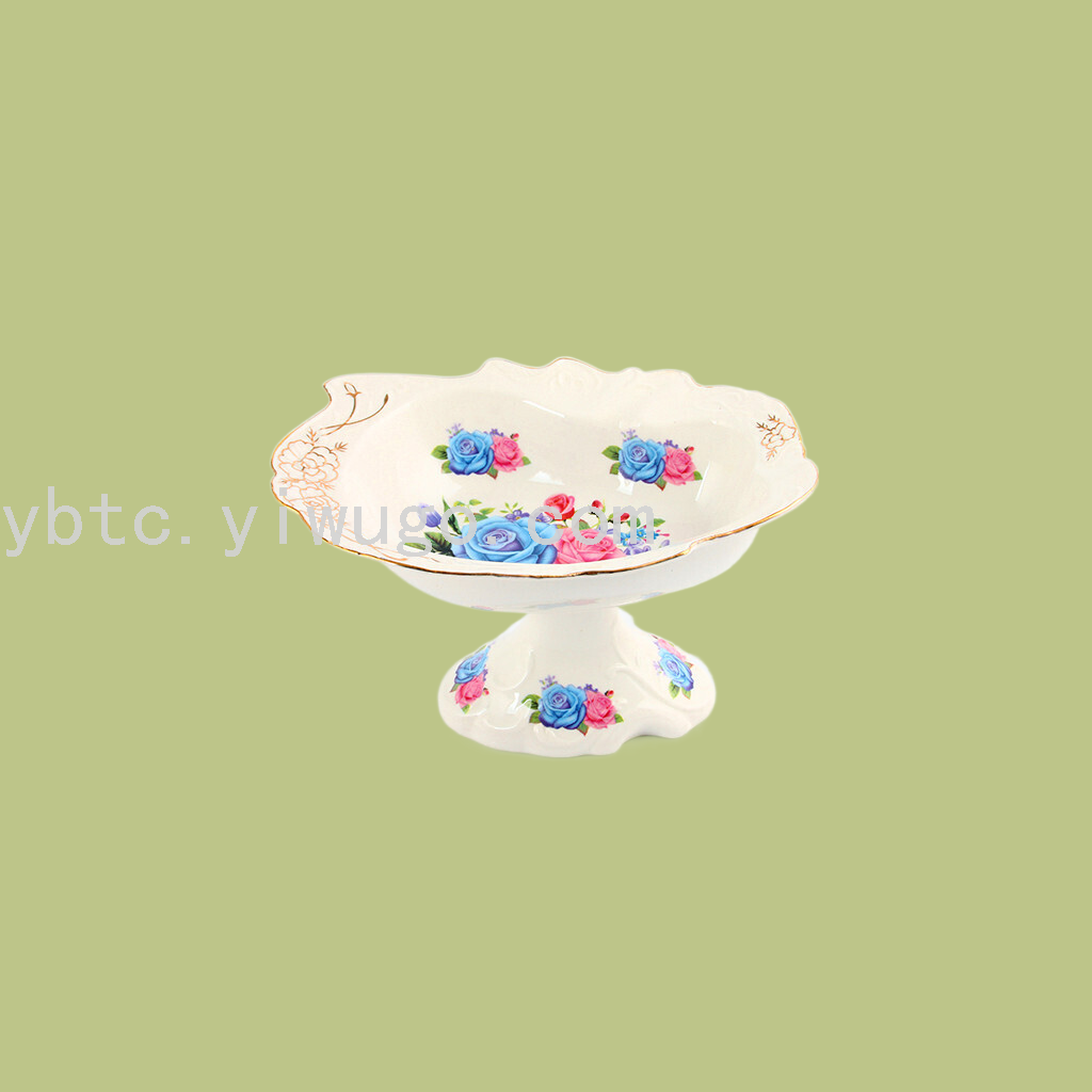 High temperature resistant ceramic fruit plate Household items Kitchen creative crafts dried fruit snacks snack tray table practical full figure