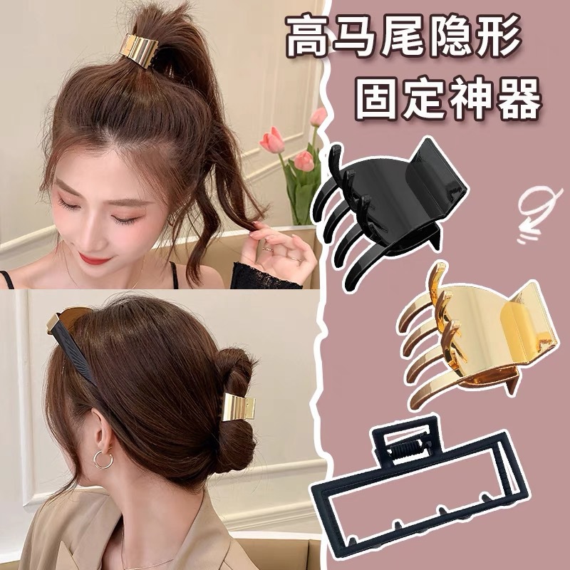 Metal small gripper, high ponytail fixed hair clip, women's summer mini hair clip, invisible hand gripper on the back of the head, headwear details Picture