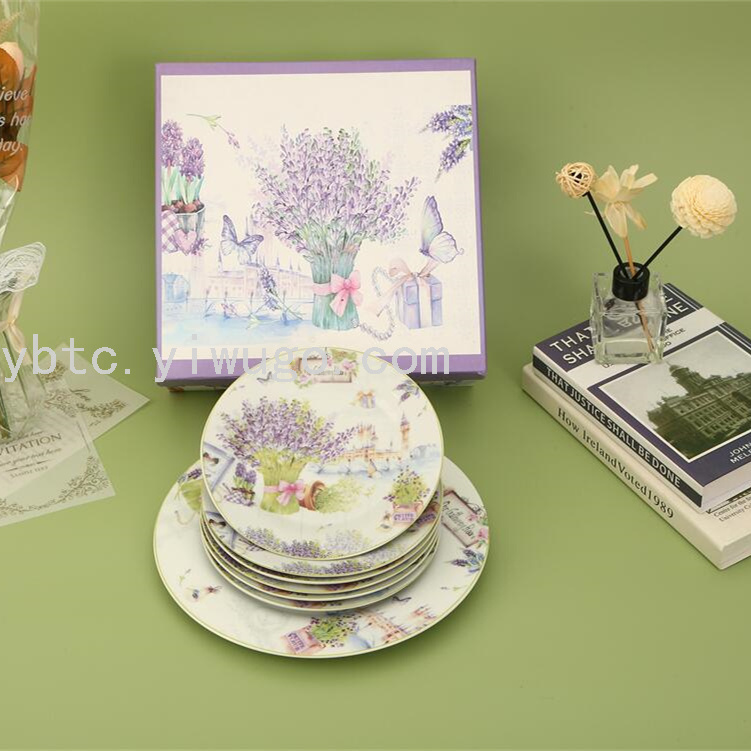Ceramic seven-piece plate dinner plate set fish plate dish plate tea plate tray fruit plate dinner plate dessert plate daily household thumbnail