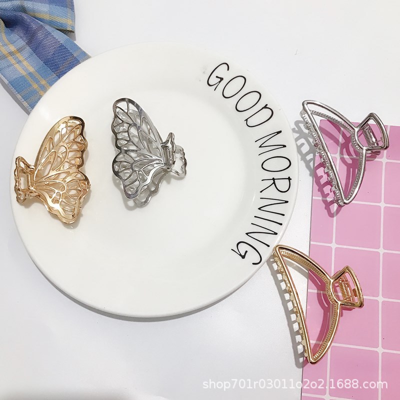 Factory direct sales of fashionable and simple hair clips, cross-border bestsellers, geometric alloy hair claws, bath grippers, hair accessories, hair clips wholesale
