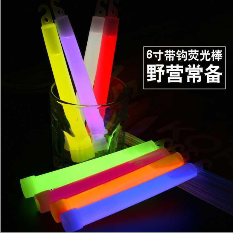 户外荧光棒6寸夜用发光棒照明闪光棒野营求救发光荧光棒厂家批发