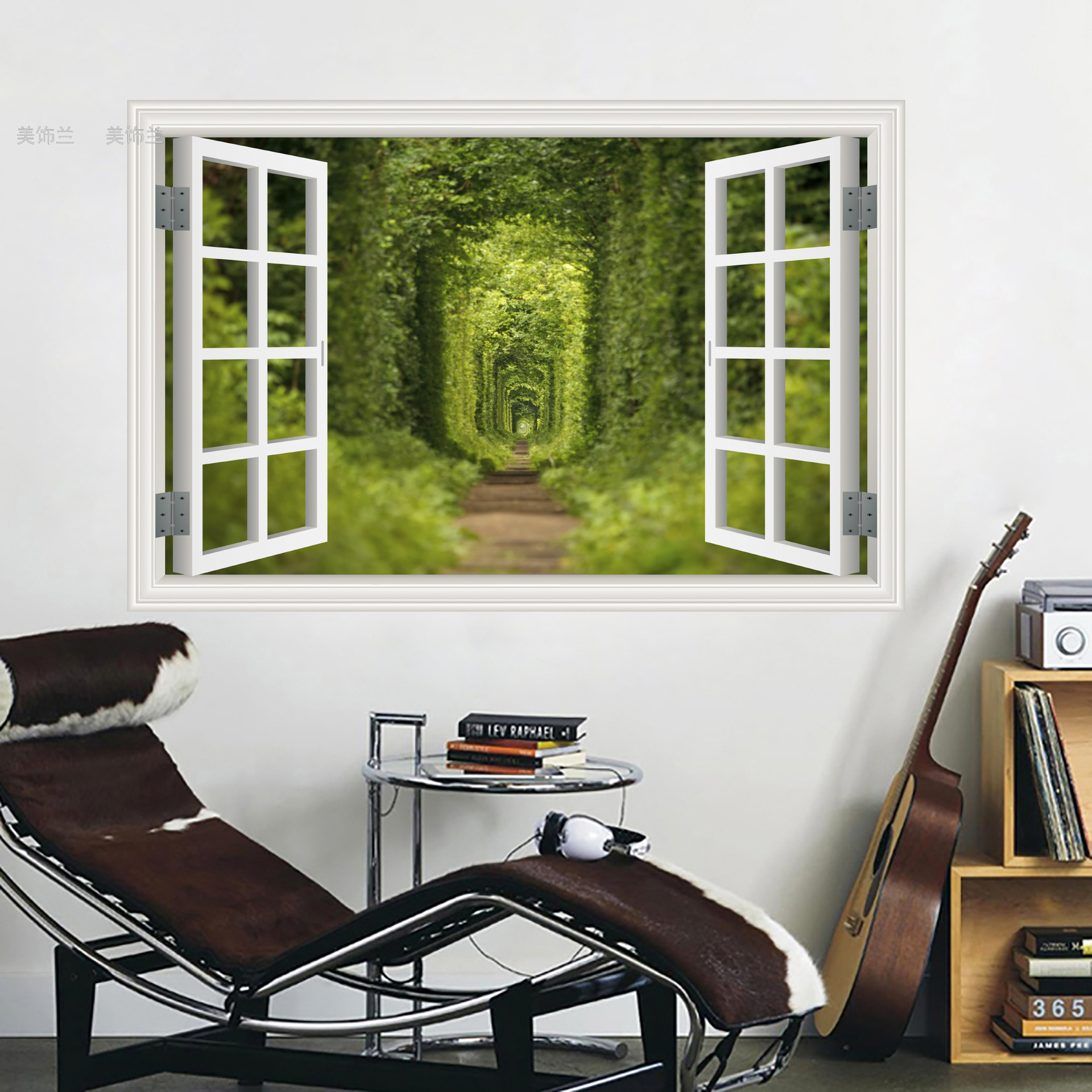 3d wall stickers false window self-adhesive simulation window stickers bedroom scenery nature waterproof wall stickers wallpaper