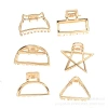 European, American and Korean version medium-sized alloy electroplated hair clips, simple women's hair grips, fashionable and versatile hair accessories, internet-famous hair grips Item Picture