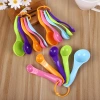 Five-color measuring spoons for baking, double-scale kitchen baking tools, 5-piece set of plastic measuring spoons for milk powder, milk powder spoons details Picture