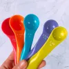 Five-color measuring spoons for baking, double-scale kitchen baking tools, 5-piece set of plastic measuring spoons for milk powder, milk powder spoons Application Scenario