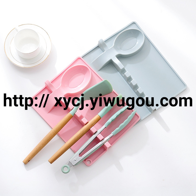 Silicone mold shelves for kitchen storage supplies, cooking tools, cookware, spatulas, spoons, and trays details Picture