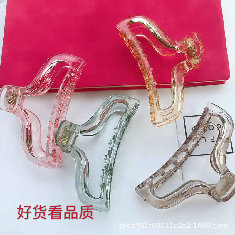 Wholesale of Korean-style fashionable and trendy hair accessories, hair trims, spring, summer and autumn plastic grab clips, high-end and elegant accessories