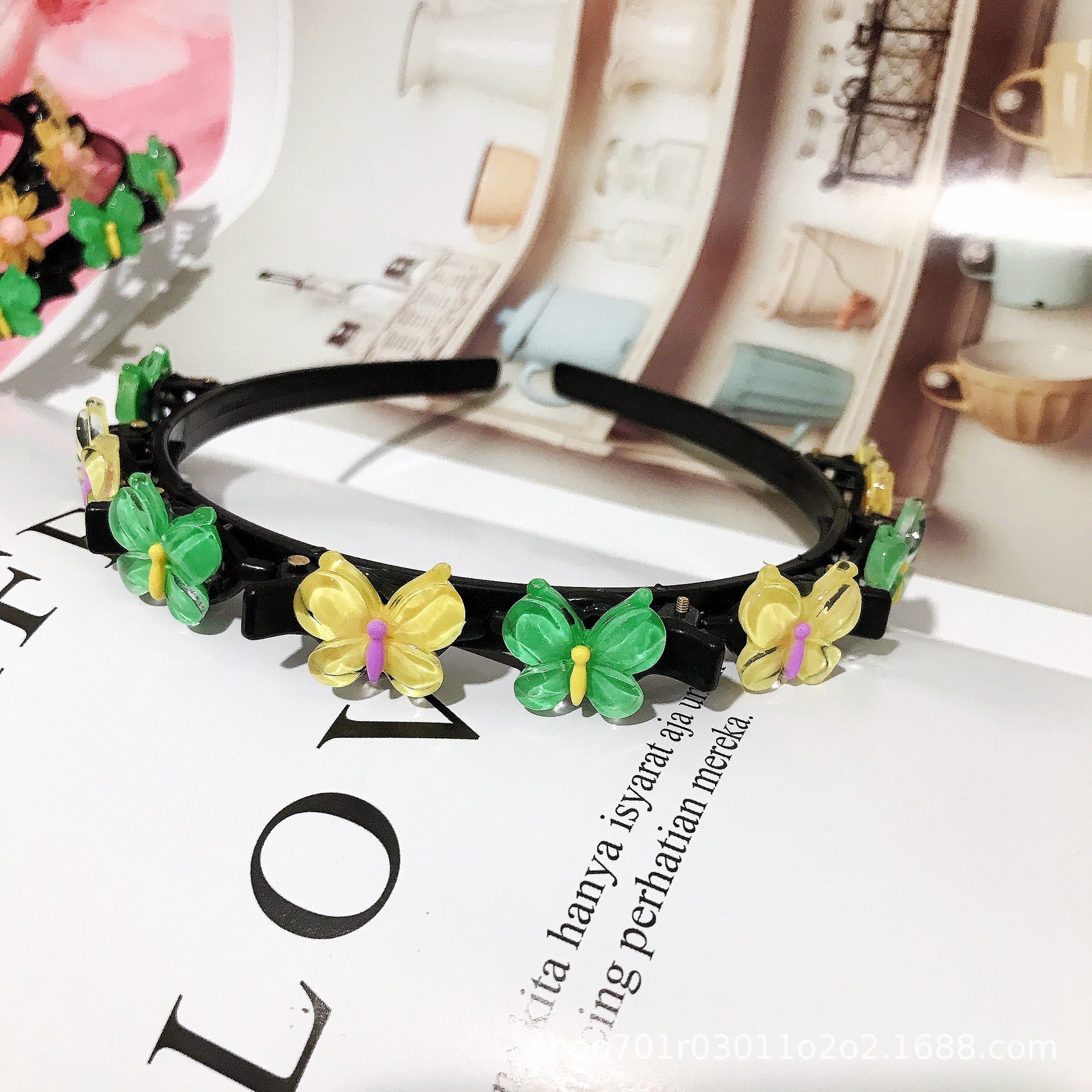 Korean children's anti-slip hairband, girls' headband, braiding wonder, candy transparent baby headwear, internet-famous hair accessory Specification image